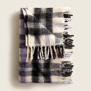 J. Crew Wool-blend blanket in plaid